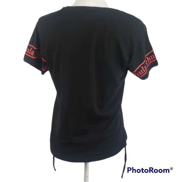 On Fire Juniors Chula Print Tshirt Short Sleeve Black XL - Picture 7 of 14